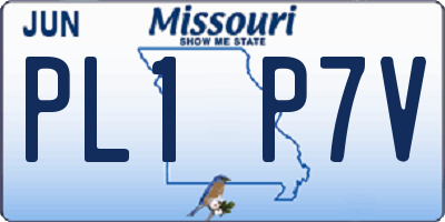 MO license plate PL1P7V