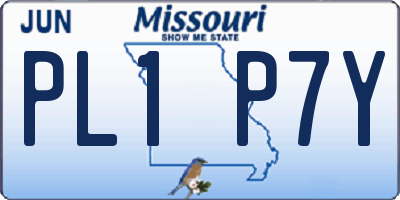 MO license plate PL1P7Y