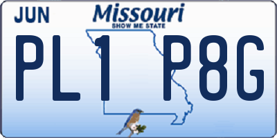 MO license plate PL1P8G