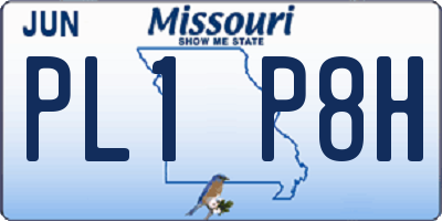 MO license plate PL1P8H