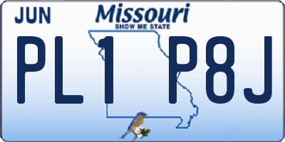 MO license plate PL1P8J