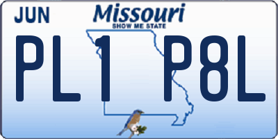 MO license plate PL1P8L