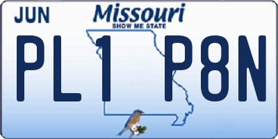MO license plate PL1P8N