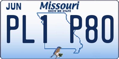 MO license plate PL1P8O