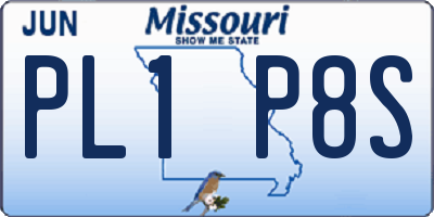 MO license plate PL1P8S