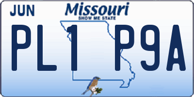 MO license plate PL1P9A