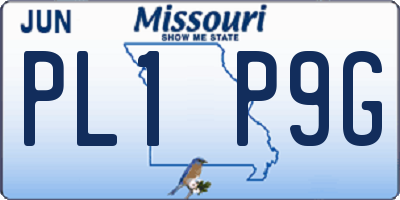 MO license plate PL1P9G