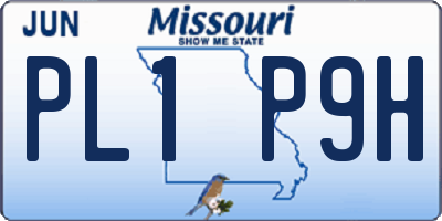 MO license plate PL1P9H