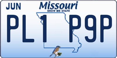 MO license plate PL1P9P