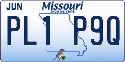 MO license plate PL1P9Q