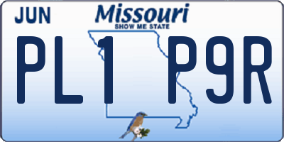 MO license plate PL1P9R