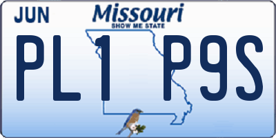 MO license plate PL1P9S