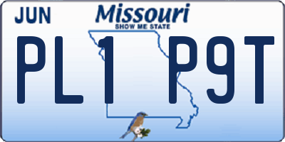 MO license plate PL1P9T