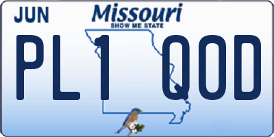 MO license plate PL1Q0D