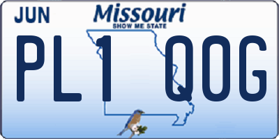 MO license plate PL1Q0G