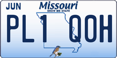 MO license plate PL1Q0H