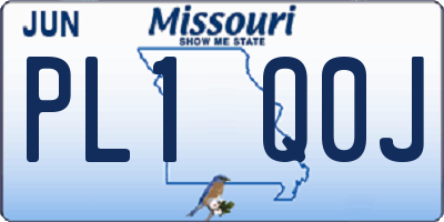 MO license plate PL1Q0J