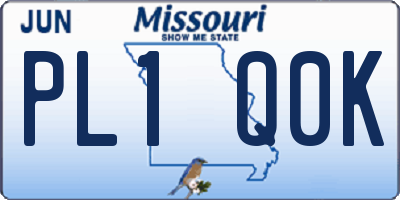 MO license plate PL1Q0K