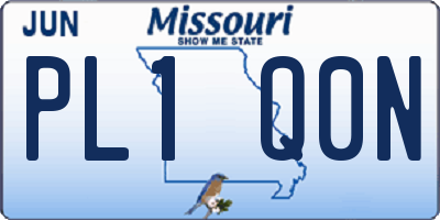 MO license plate PL1Q0N