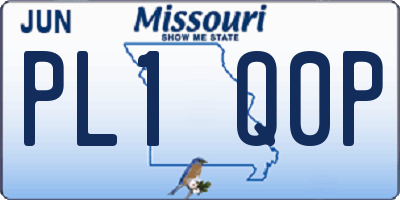 MO license plate PL1Q0P