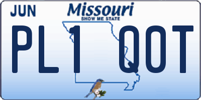 MO license plate PL1Q0T