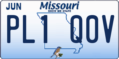 MO license plate PL1Q0V