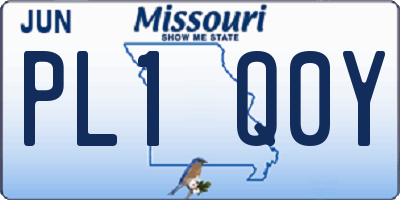 MO license plate PL1Q0Y