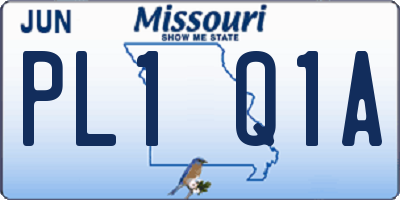 MO license plate PL1Q1A