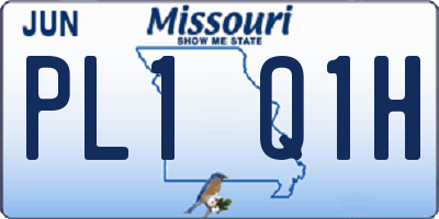 MO license plate PL1Q1H