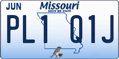MO license plate PL1Q1J