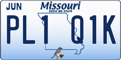 MO license plate PL1Q1K