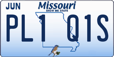 MO license plate PL1Q1S