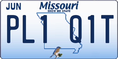 MO license plate PL1Q1T