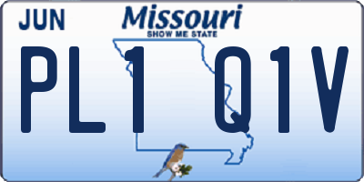 MO license plate PL1Q1V