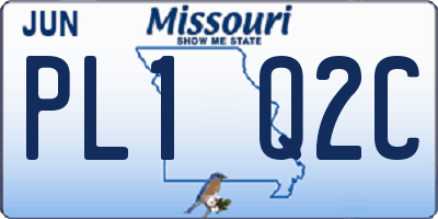MO license plate PL1Q2C