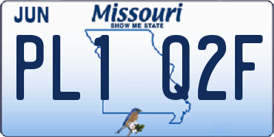 MO license plate PL1Q2F
