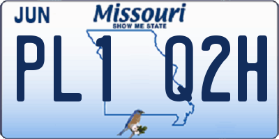 MO license plate PL1Q2H