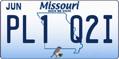 MO license plate PL1Q2I