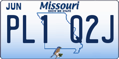 MO license plate PL1Q2J