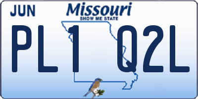 MO license plate PL1Q2L