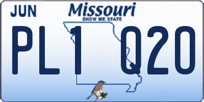 MO license plate PL1Q2O
