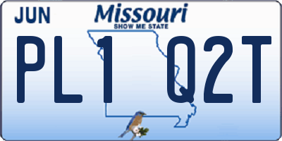 MO license plate PL1Q2T