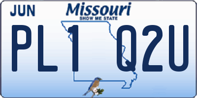 MO license plate PL1Q2U