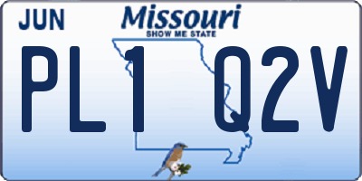 MO license plate PL1Q2V