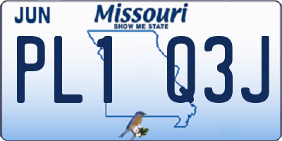 MO license plate PL1Q3J