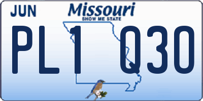 MO license plate PL1Q3O