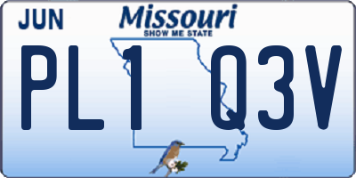 MO license plate PL1Q3V