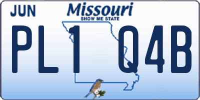 MO license plate PL1Q4B