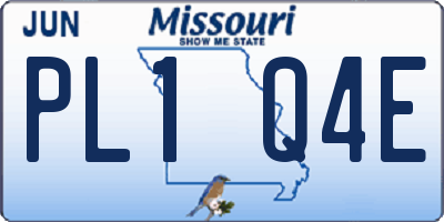 MO license plate PL1Q4E