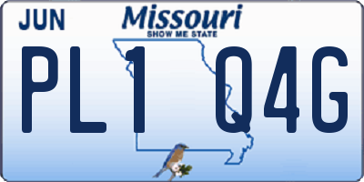 MO license plate PL1Q4G